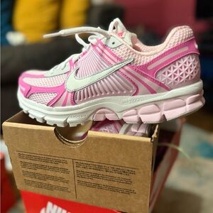Nike Women's Pink and White Sneakers